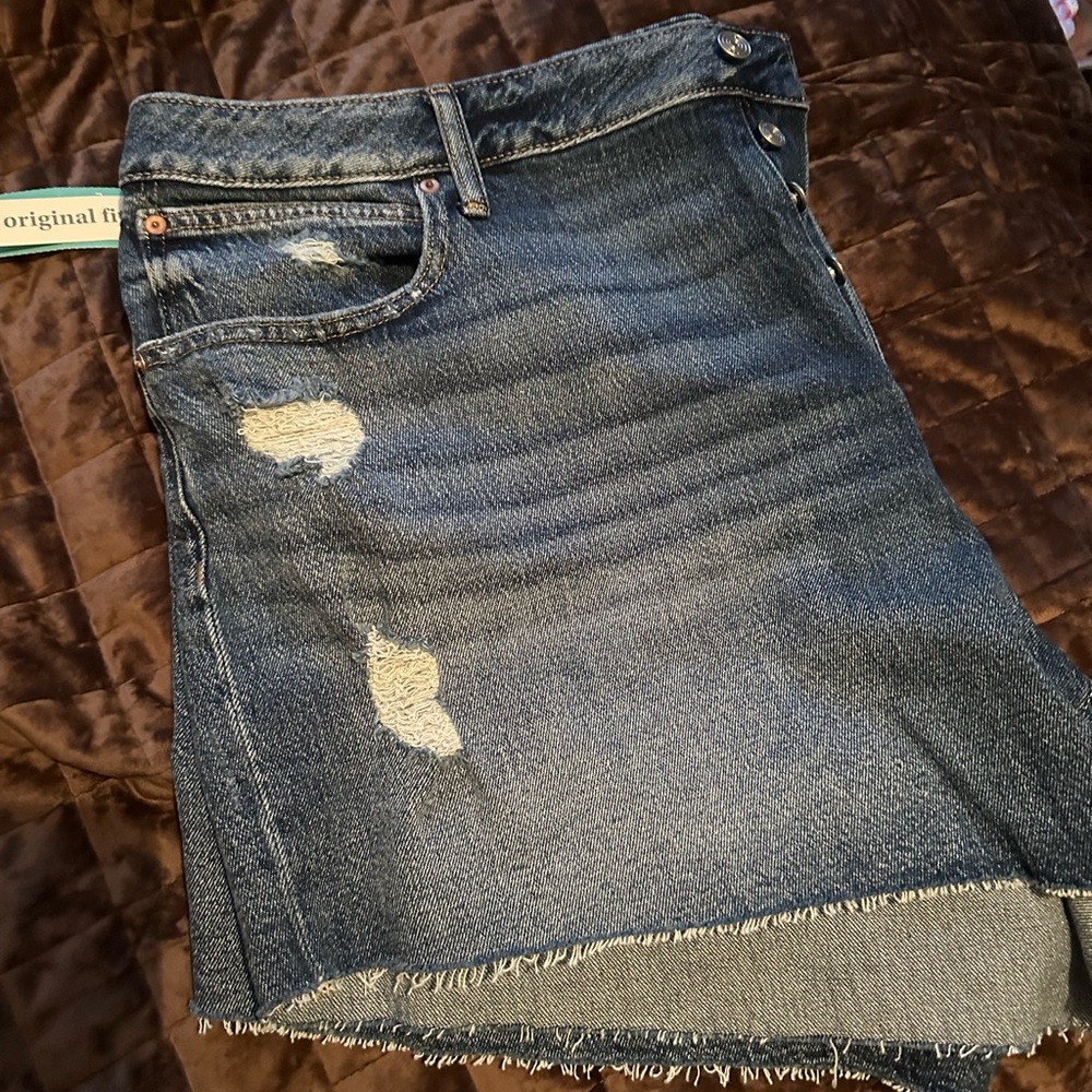 Distressed Denim Shorts